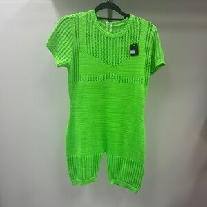 Vibrant Green Knit Romper